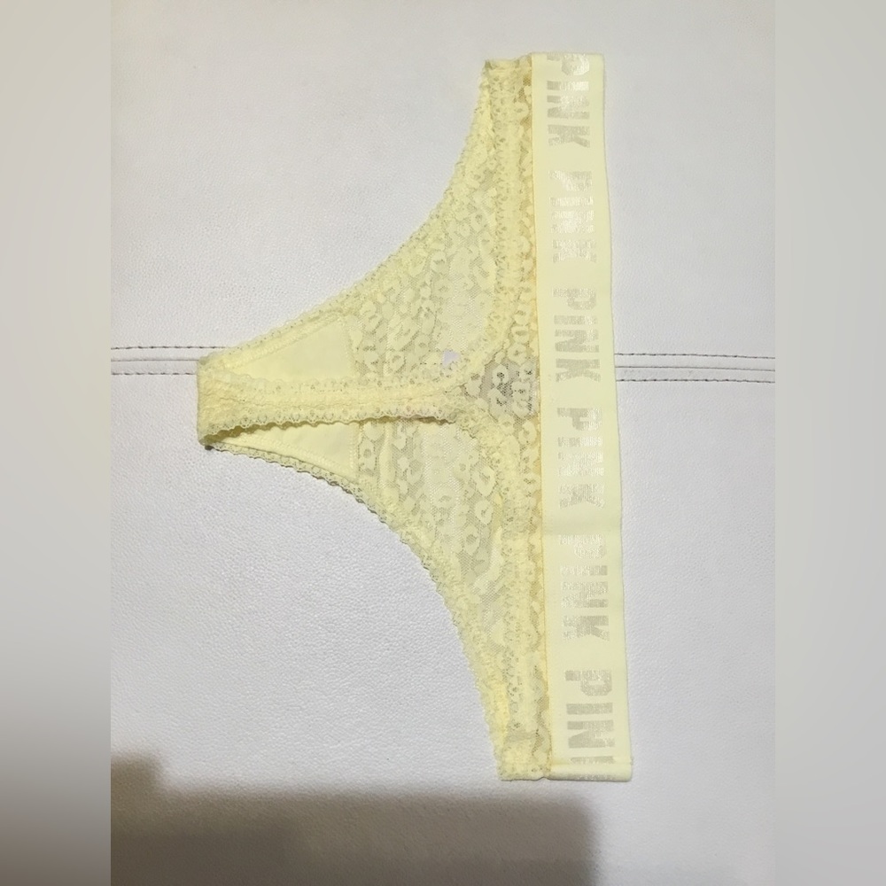 Pink Victoria secret velvet thong size medium